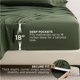 thumbnail image 3 of Juego de sábanas Bedsure Deep Pocket Queen de 6 piezas, color verde oliva, 3 of 7