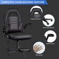 thumbnail image 4 of Ergonomic Gaming Chair, Adjustable Office Swivel Chair with PU Leather, Lumbar Support, Adjustable Armrests, 330lb Max Capacity for Kids, Adults, Home, Office, Gaming Violet, 4 of 7