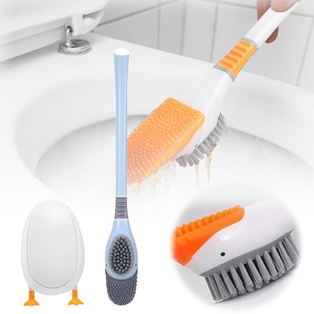 Advanced Silicone Toilet Cleaning Brush and Holder Set for Modern Bathroom Hygiene with Durable Design