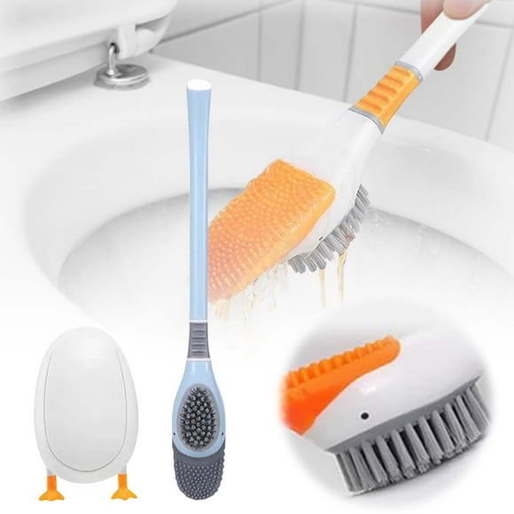 Ensemble Avancé de Brosse et Support de Nettoyage de Toilette en Silicone pour une Hygiène de Salle de Bain Moderne et un Détachage Efficace