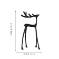 thumbnail image 2 of Small Black Reindeer Figurine Modern Christmas Statue with Clean Sculpted Lines and Minimalist Finish,Lightweight Resin Elegant Holiday Decor for Mantel and Shelf Tabletop, 2 of 6