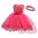 thumbnail image 4 of Vestido de bebé de 3, 6, 12, 18 y 24 meses, con flores, de malla, para fiesta, princesa pequeña, para recién nacidos, regalo de cumpleaños y Navidad, ropa para niños, 4 of 5