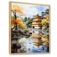 thumbnail image 2 of Designart "Golden Pavilion Japon wall decor I" Japanese Floater Framed Canvas Wall Art, 2 of 7