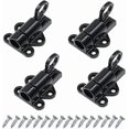 thumbnail image 1 of Door Latch 4 Pieces Door Latch Automatic Gate Lock Exterior Door Lock Window Latch Spring Latch Bolt Black Aluminum Door Latch With Screws, 1 of 5
