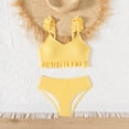 thumbnail image 2 of vigerkar Girls Swimsuit, 2 Piece Bikini Bathing Swimwear 6-14Y (Yellow, 11-12 Years), 2 of 7