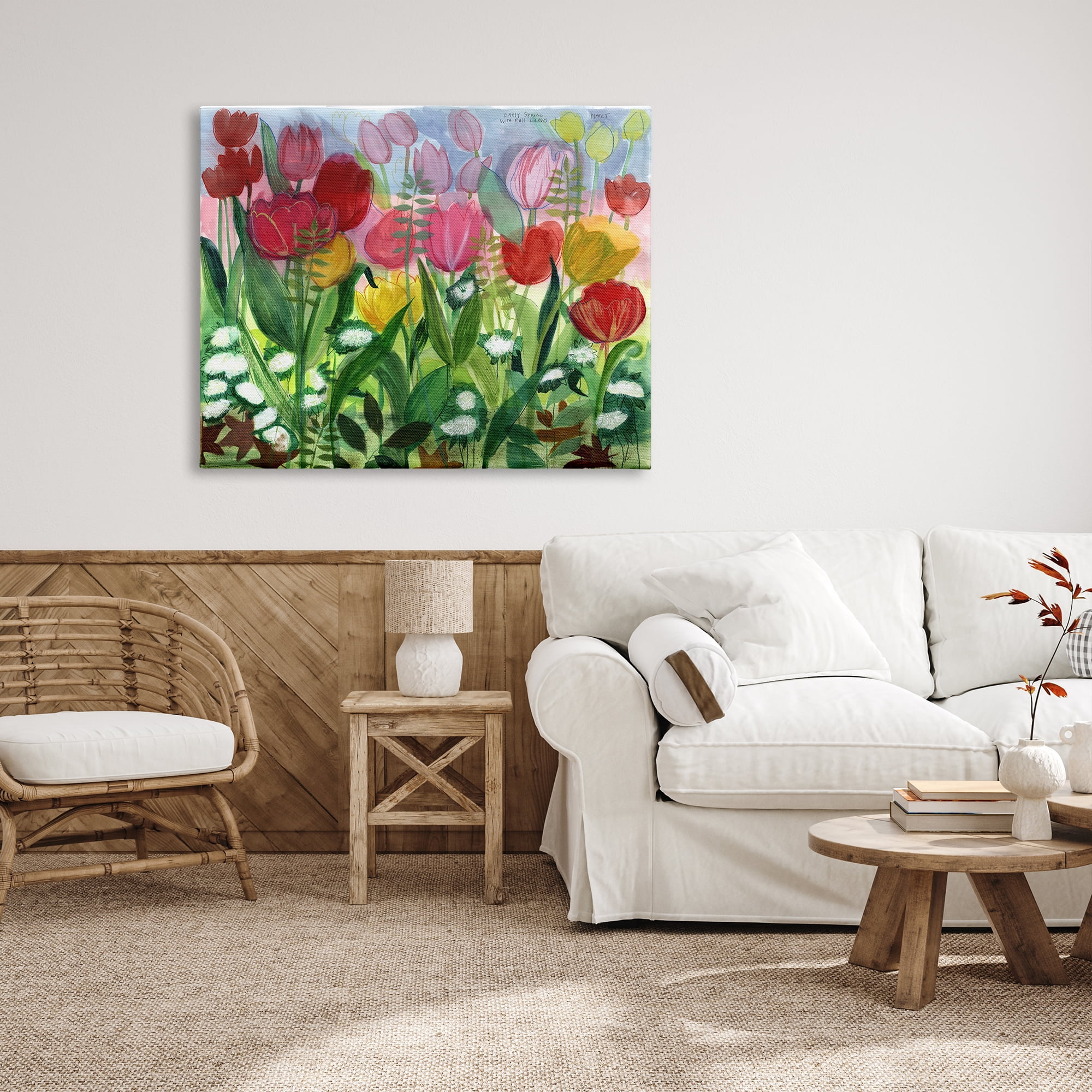 Stupell Industries Lush Varied Spring Tulips Blooming Flower Meadow Painting Gallery Wrapped Canvas Print Wall Art, Design by unknown