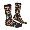 thumbnail image 3 of Uemuo Various Mushrooms Pattern Women's Crew Socks, Soft Durable Breathable Moisture-Wicking with Odor Control Cotton socks, 3 of 9