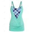 thumbnail image 2 of Top Sin Mangas a Cuadros Talla Grande Rosegal  Camisetas sin mangas de talla grande, 2 of 5