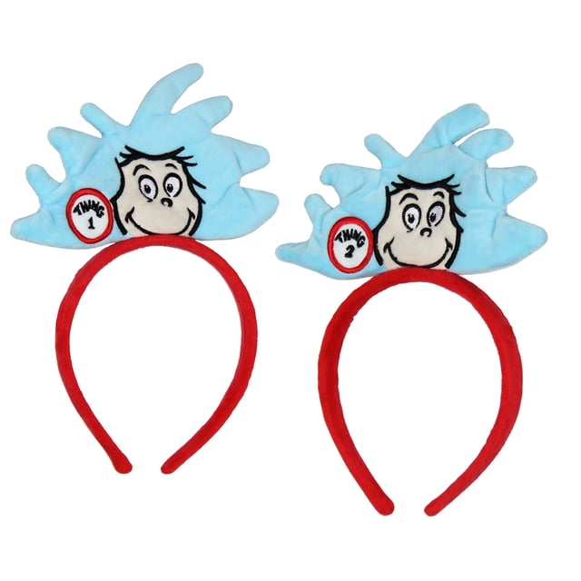 Pack de 2 diademas Hat Bioworld Cat in the Hat Thing, 1 y 2