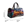 thumbnail image 2 of Boho Embroidered Travel Bag, Hand-Embroidered Weekend Duffle Bag with Adjustable Strap, Spacious Gym Tote for Short Trips Daily Commute, 2 of 6