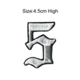thumbnail image 1 of Gothic Letters Embroidery Iron On Patches Color Optional Alphabet Appliques For Clothing Decor, 1 of 6