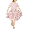 thumbnail image 2 of Suhoaziia Princess Dresses for Toddlers Cute Pig Swing Skater Midi Dress Size 5-6 Years,Breathable Stretchy A Line Swing Skater Twirl Dresses, 2 of 5