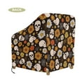 thumbnail image 7 of Renewold Patio Chair Covers Waterproof Dust Proof Stackable Patio Chair Covers Outdoor Lawn Patio Furniture Protection Halloween Decor, 29"W x 33"D x 36"H, Skull Sunflower Daisy Spider Web Print, 7 of 7