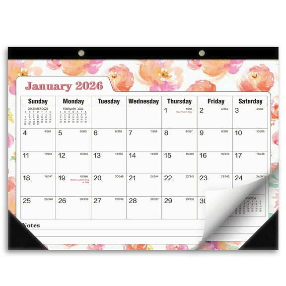 2026 Desk Calendar Wall Calendar 2 in 1, Monthly Desk Calendar 2026 from JAN.2026 to JUN.2027, 18-Month Planner, 12"×17", Waterproof Cover, Stickers, Hanging Rope, Unique Home/office/School Planners