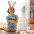 thumbnail image 2 of WMGHA Easter Bunny Basket Tote Bag Easter Rabbit Candy Gift Storage Bucket Toys Bucket Tote 13x13 Storage Organizer,Easter Basket Stuffers For Adults,Easter Decorations For Tree, 2 of 7