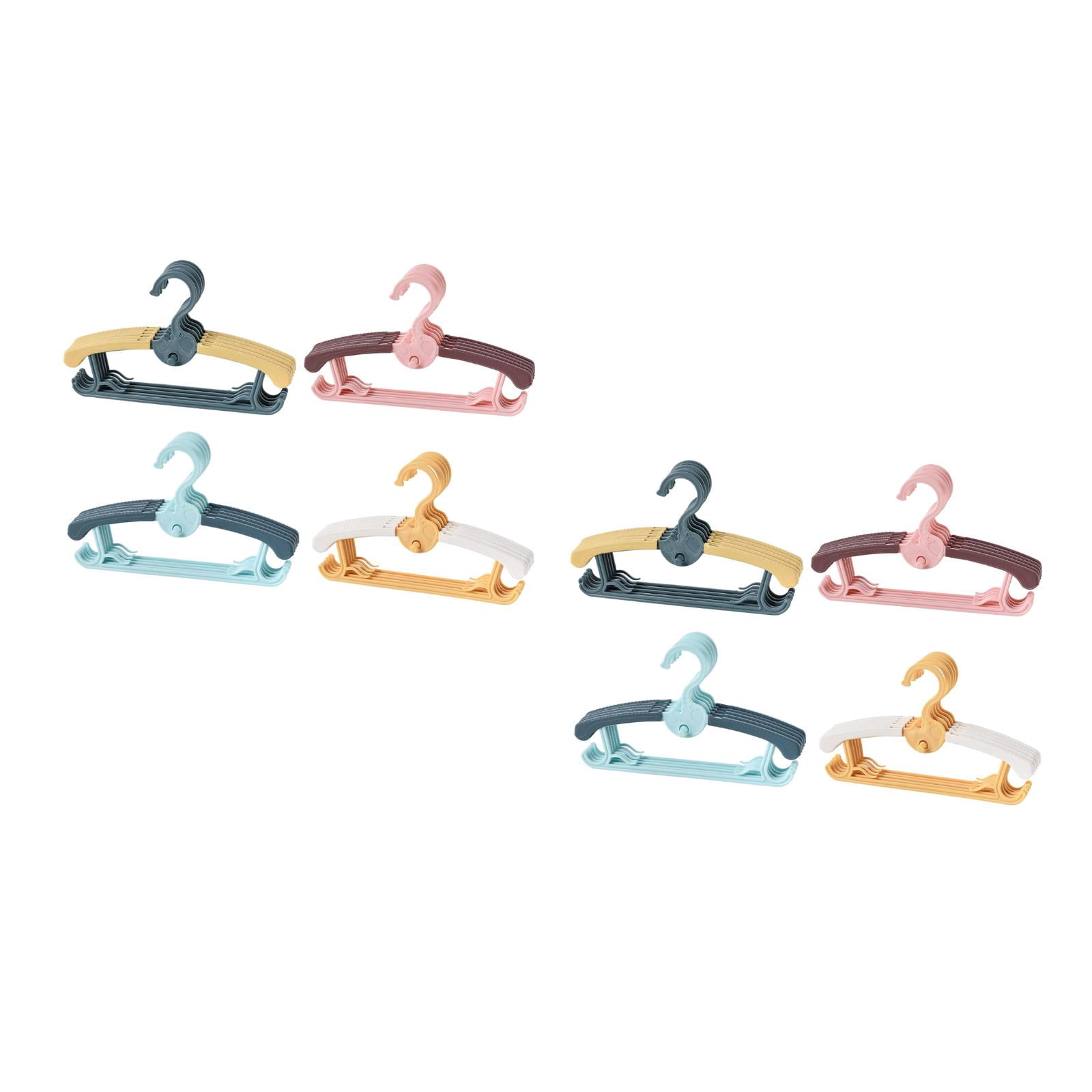 OUNONA 40 pcs Baby Clothes Drying Rack Anti-skid Clothes Hanger Retractable Hanger