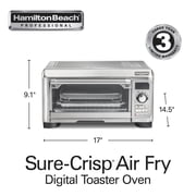 Hamilton Beach Professional Sure-Crisp Air Fryer Toaster Oven Combo with 6-in-1 Functionality, Stainless Steel