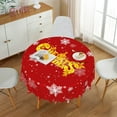 thumbnail image 5 of Nanqianyi 70 Inches Round Tablecloth Waterproof Christmas Snowflakes Table Cover for Indoor and Outdoor, Party Table Decoration, Red, 5 of 9
