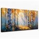 thumbnail image 1 of Pintura paisajística artesanal con texturas y luz dorada del sol, ideal para decorar salas de estar, dormitorios, baños y oficinas domésticas con un ambiente natural sereno., 1 of 7