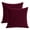 Deep Maroon, variant on Alchemic Living Set of 2 Camel Beige Luxurious Soft Velvet Pillow Covers 14x14 Inch (35x35 CM) - Solid Decorative Concealed Zipperr Throw Cushion Covers for Sofa, Couch, Living Room