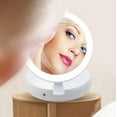 HFRENIVY LED Travel Makeup Mirror, Portable Folding 1x/10x Magnifying