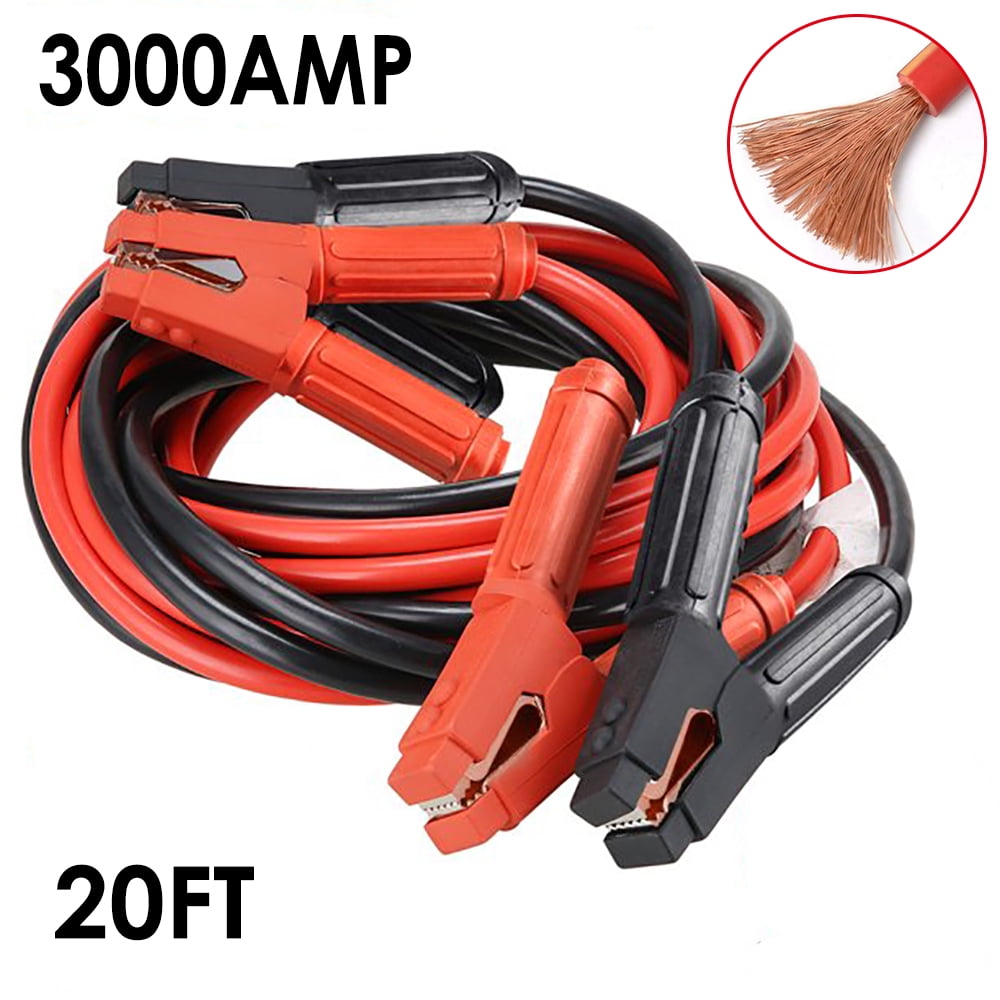Commercial Heavy Duty 25 FT 0 Gauge Booster Cable Cables Emergency Power Jumper 