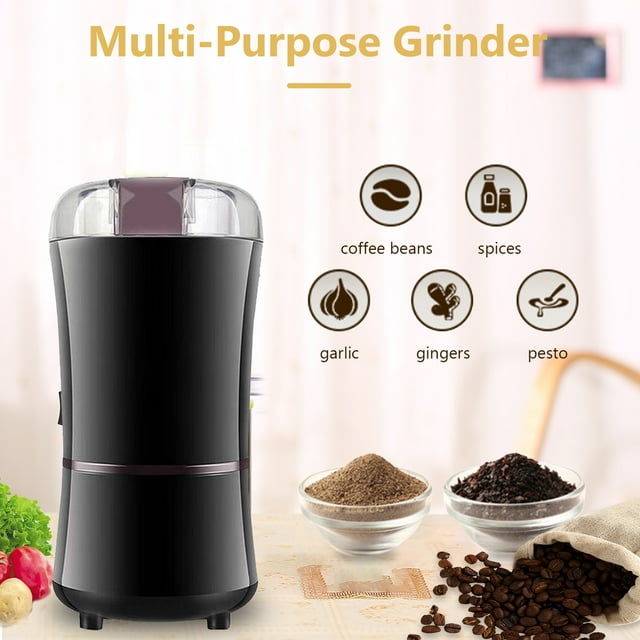 Amdohai Electric Grinder Herbal Grinder Crusher for Spices Electric Spice Coffee Beans Grinder Stainless Steel with a Cleaning Brush