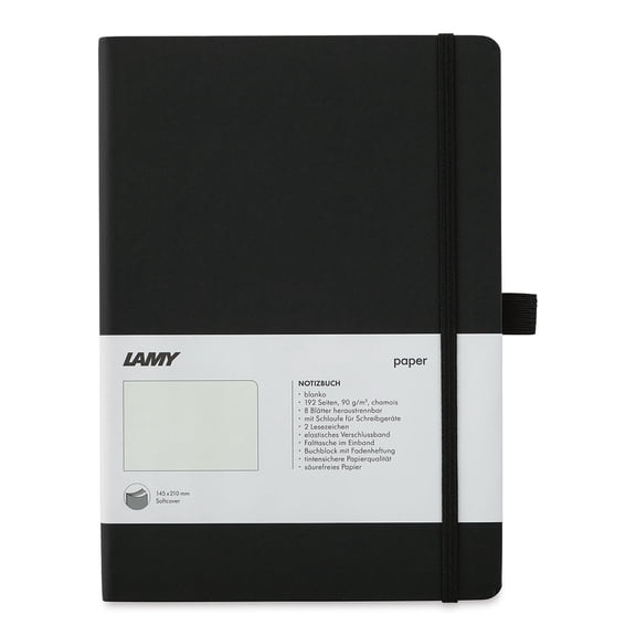 Lamy Softcover Notebook - Black, Blank, 8-1/4" x 5-3/4"