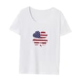 thumbnail image 3 of Camiseta para mujer, ropa informal de verano, camisa con cuello redondo para viajes, deportes, mochilero, 3 of 7
