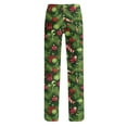 thumbnail image 6 of SAATLERI Christmas Pajamas Pants Women Santa Print Loose Soft Lounge Pants Wide Leg Drawstring Holiday Comfy Pj Bottom with Pockets, 6 of 7