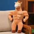 thumbnail image 4 of YiJuHui Muscle Horse Boyfriend Pillow Hugging Doll Plush Toy, Funny Muscle Horse Body Pillow for Adults, Stress Relief Gifts, Cute Home Decor, Comfort Hugging Pillow for Sofa Bed, 4 of 9