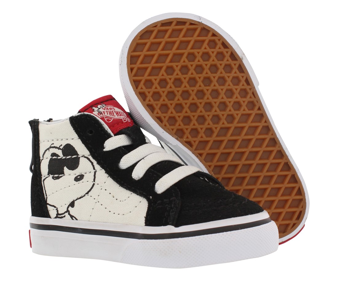 vans toddlers sk8hi zip (peanuts) skate shoe
