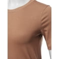 thumbnail image 4 of A2Y Women's Basic Solid Premium Cotton Short Sleeve Crew Neck T Shirt Tee Tops Eggshell L, 4 of 6