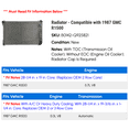 thumbnail image 2 of Radiator - Compatible with 1987 GMC R1500, 2 of 2