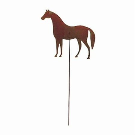 Village Wrought Iron RGS-68 Horse - Rusted Garden Stake