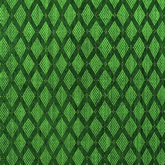 Ahgly Company Indoor Square Abstract Green Modern Area Rugs, 4' Square