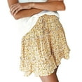 thumbnail image 2 of Teissuly Women Summer Casual Bohe High Waist Ruffled Floral Print Beach Short Skirt, 2 of 9