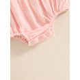 thumbnail image 7 of Suealasg Baby Girls Romper Hat Long Sleeve Round Neck Lace Trim 3D Bow Jumpsuits Infant Girls Fall Bodysuit 0-18 Months, 7 of 7