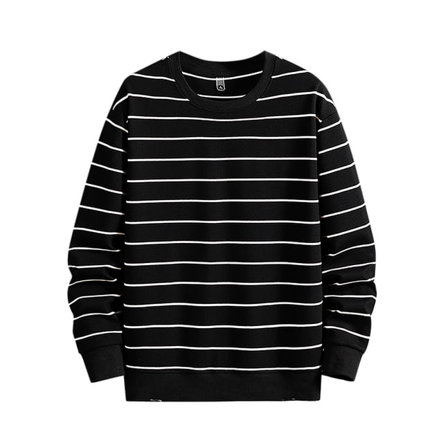toraway Men 's Mode Hoodies Sweatshirts Grande Taille Winter Men Rayé Color Block Col Rond Coton Tricoté Manches Longues Hoodie Ample Décontracté Mode Confortable Haut XXXXXXL