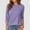 Purple, variant on SNKSDGM Women's Plus Casual Easter Shirts Going Out Tops for Women Winter Women's Round Neck Summer Fashion Comfortable and Casual fit Quarter Sleeved Top T Shirt Spring Tops for Women 2025 Plus Size