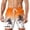 Orange, variant on Beach Shorts for Men 2026 Summer Casual Lightweight Elastic Waist Relaxed Fit Tropical Printed Swim Shorts