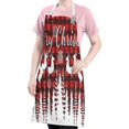 thumbnail image 5 of Red Christmas Apron-Garden Aprons for Women with Pockets-Cotton Linen Waterproof Kitchen Cooking Gardening Aprons Adjustable for Kitchen,Cooking,BBQ and Salon 32"x27", 5 of 7