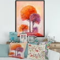 thumbnail image 2 of Designart 'Colourful Trees Abtract Impression I' Traditional Framed Canvas Wall Art Print, 2 of 5