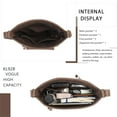 thumbnail image 7 of KL928 Leather Crossbody Bag with Adjustable Strap Multi-Pockets Shoulder bag for Everyday Use,Light Brown, 7 of 7