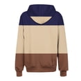 thumbnail image 3 of Xcmzpl Womens Zip Up Hoodies Casual Color Block Hooded Sweatshirt Oversized Pullover Tops Work Long Sleeve Blouses Fall Clothes, 3 of 5