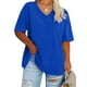 thumbnail image 3 of Camisetas Y Tops de Verano para Mujer, Manga Corta con Cuello en V de Gran Tamaño, Camiseta Deportiva de Base de Verano Sólida, 3 of 3