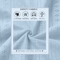 thumbnail image 5 of Blue Going Out Tops for Women Summer Tops for Women 2025 Trendy 3/4 Sleeve V Neck Eyelet Shirts Casual Holiday Vacation Blouses, 5 of 6