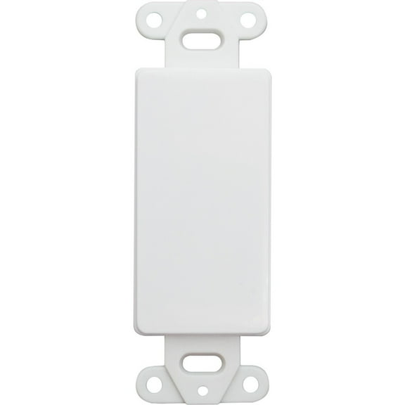 CableWholesale Decora Wall Plate Insert, White, Blank - White