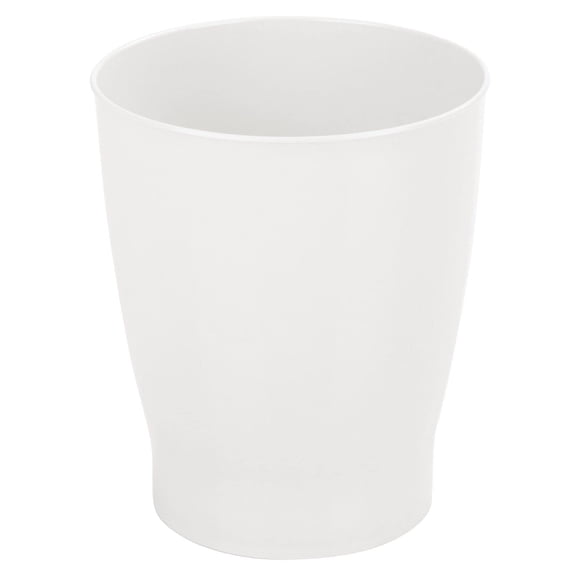 Bote de basura mDesign Fyfe Collection, 4,73 L, plástico, color blanco