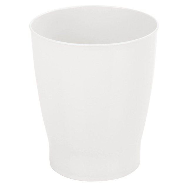 Bote de basura mDesign Fyfe Collection, 4,73 L, plástico, color blanco